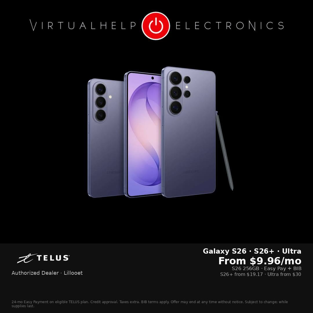 Galaxy S26, S26+ and Ultra at VirtualHelp Electronics