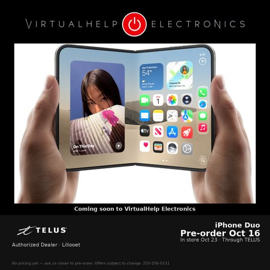 iPhone Duo pre-order October 16 at VirtualHelp Electronics